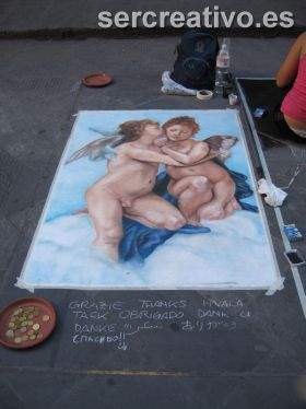 el primer beso florencia artistas callejeros